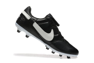 Nike The Premier 3 FG Low-Tops Soccer Cleats - Black/Beige/White