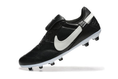 Nike The Premier 3 FG Low-Tops Soccer Cleats - Black/Beige/White