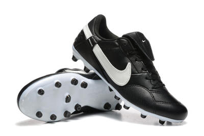 Nike The Premier 3 FG Low-Tops Soccer Cleats - Black/Beige/White