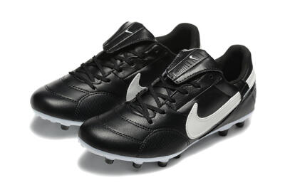 Nike The Premier 3 FG Low-Tops Soccer Cleats - Black/Beige/White