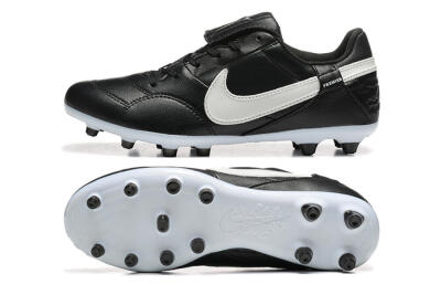 Nike The Premier 3 FG Low-Tops Soccer Cleats - Black/Beige/White