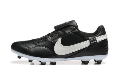 Nike The Premier 3 FG Low-Tops Soccer Cleats - Black/Beige/White