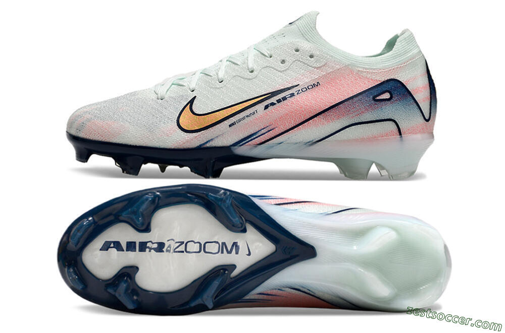 Nike Air Zoom Mercurial Vapor 16 Elite FG Low-Tops Soccer Cleats - Jade/Gold/Pink/Blue 1