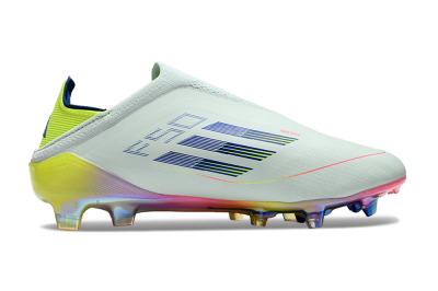 Adidas F50 Elite Laceless FG Low-Tops Soccer Cleats - Jade/Blue/Yellow