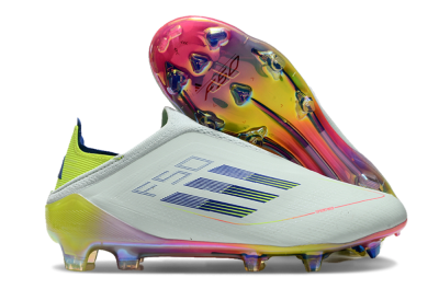 Adidas F50 Elite Laceless FG Low-Tops Soccer Cleats - Jade/Blue/Yellow