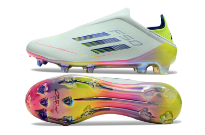 Adidas F50 Elite Laceless FG Low-Tops Soccer Cleats - Jade/Blue/Yellow