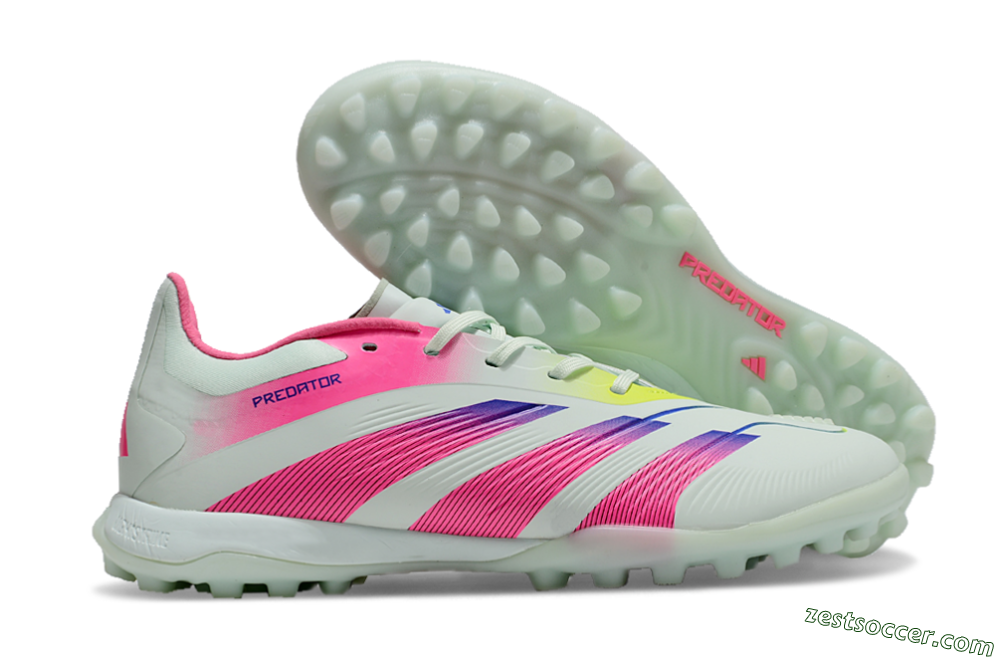 Adidas Predator 24 Elite TF Low-Tops Soccer Shoes - Jade/Pink/Purple 0