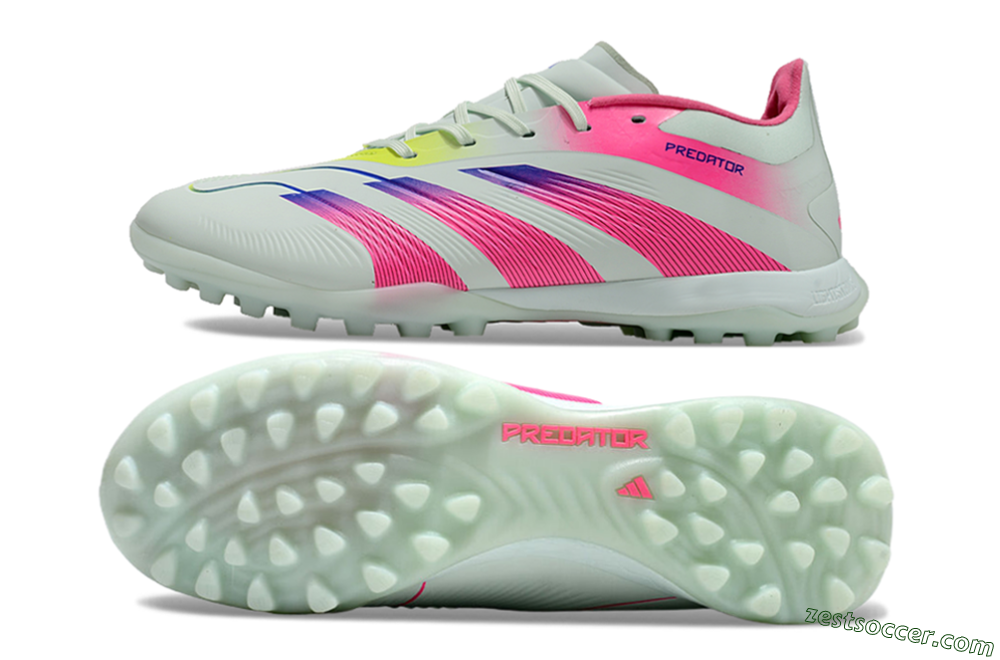 Adidas Predator 24 Elite TF Low-Tops Soccer Shoes - Jade/Pink/Purple 1