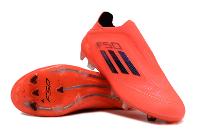 Adidas F50 Elite Laceless FG Low-Tops Soccer Cleats - Red/Blue/Silver
