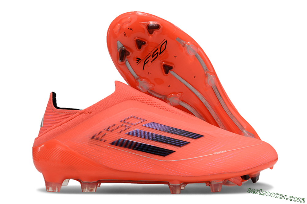Adidas F50 Elite Laceless FG Low-Tops Soccer Cleats - Red/Blue/Silver 0