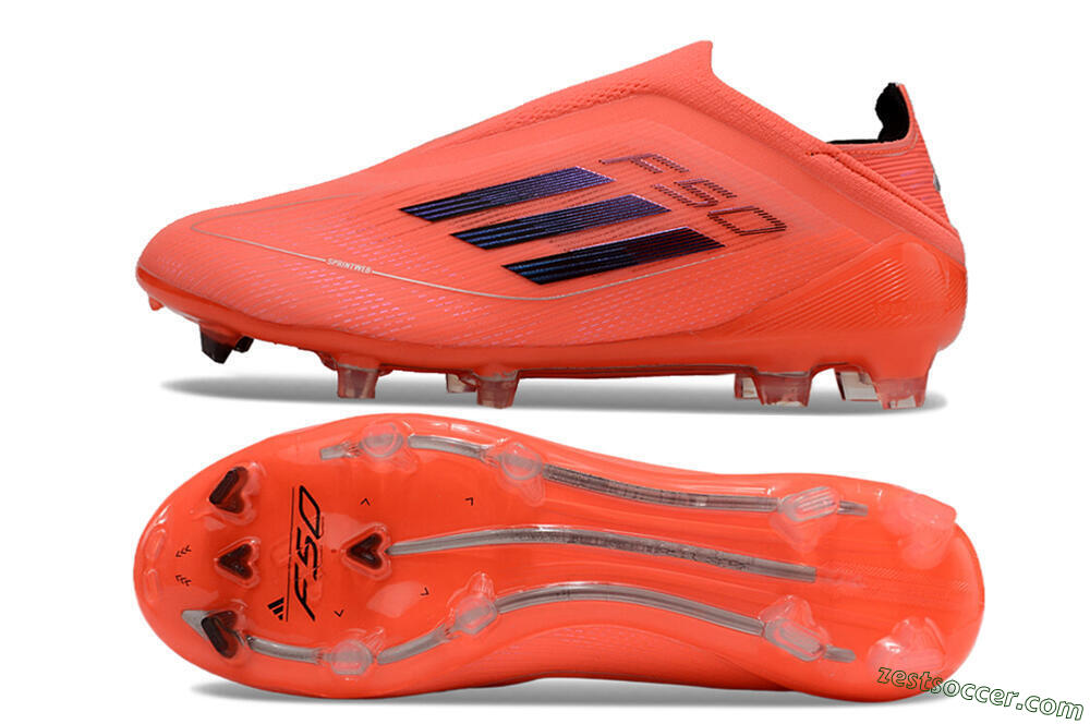 Adidas F50 Elite Laceless FG Low-Tops Soccer Cleats - Red/Blue/Silver 1