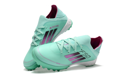 Adidas F50 Elite TF Low-Tops Soccer Shoes - Jade/Purple/White