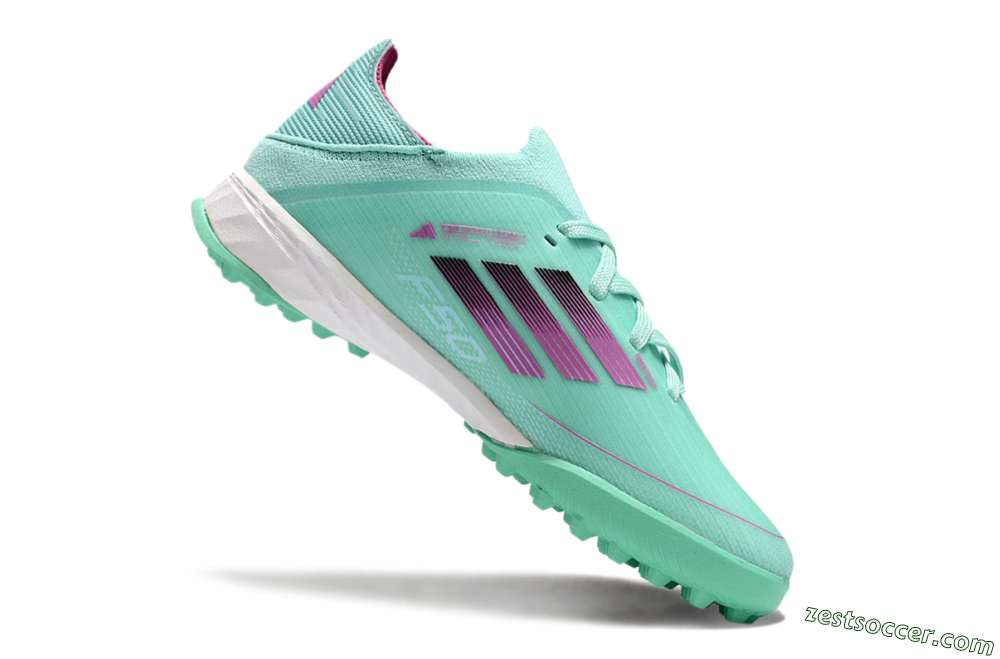 Adidas F50 Elite TF Low-Tops Soccer Shoes - Jade/Purple/White 4