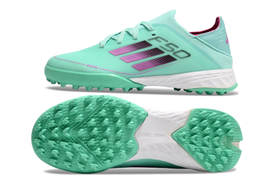 Adidas F50 Elite TF Low-Tops Soccer Shoes - Jade/Purple/White