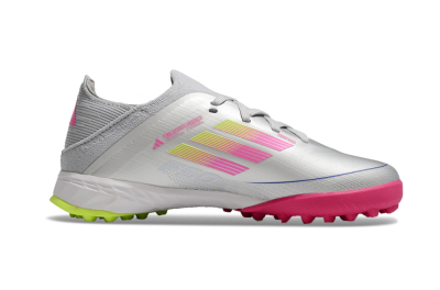 Adidas F50 Elite TF Low-Tops Soccer Shoes - Silver/Pink/Yellow