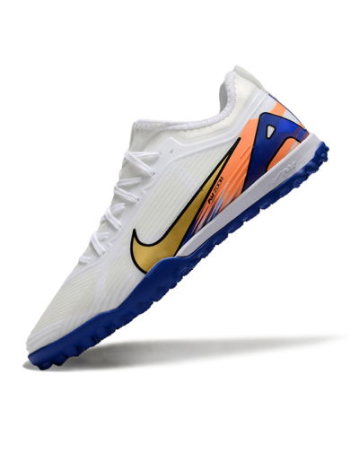 Nike Air Zoom Mercurial Vapor 16 Elite TF Low-Tops Soccer Shoes - White/Gold/Orange/Blue