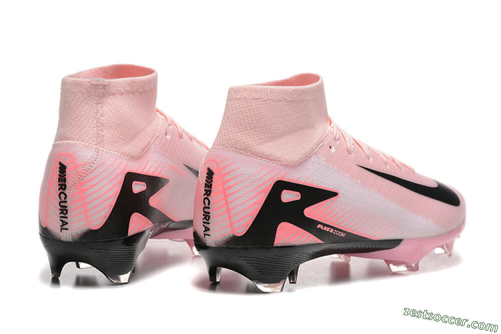 Nike Air Zoom Mercurial Superfly 10 Elite FG High-Tops Soccer Cleats - Pink/Black 9