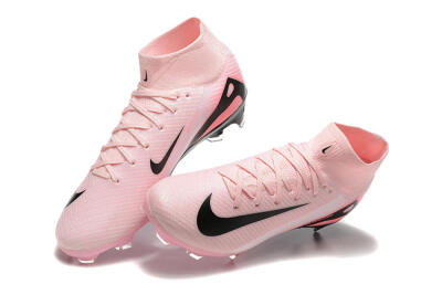 Nike Air Zoom Mercurial Superfly 10 Elite FG High-Tops Soccer Cleats - Pink/Black