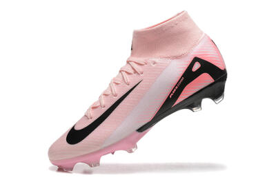 Nike Air Zoom Mercurial Superfly 10 Elite FG High-Tops Soccer Cleats - Pink/Black