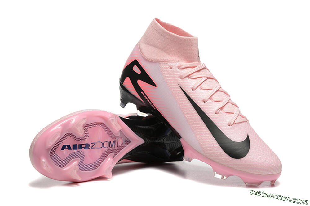 Nike Air Zoom Mercurial Superfly 10 Elite FG High-Tops Soccer Cleats - Pink/Black 4