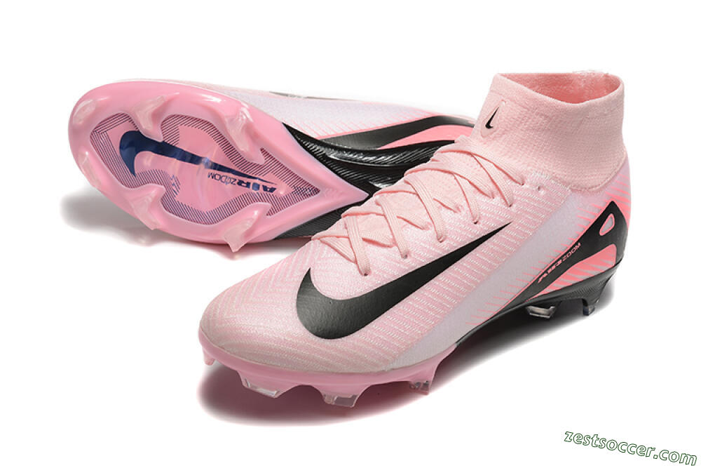 Nike Air Zoom Mercurial Superfly 10 Elite FG High-Tops Soccer Cleats - Pink/Black 3