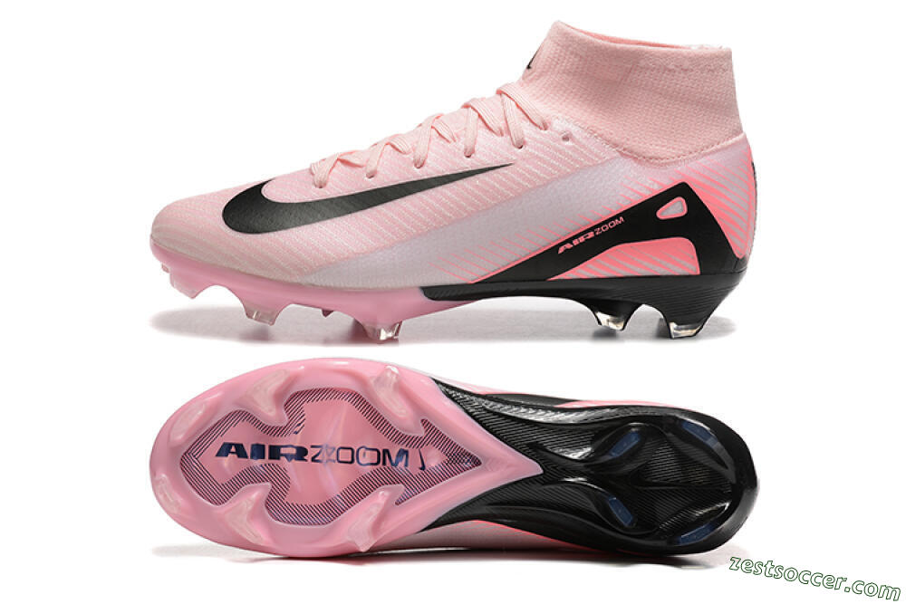 Nike Air Zoom Mercurial Superfly 10 Elite FG High-Tops Soccer Cleats - Pink/Black 1
