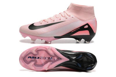 Nike Air Zoom Mercurial Superfly 10 Elite FG High-Tops Soccer Cleats - Pink/Black