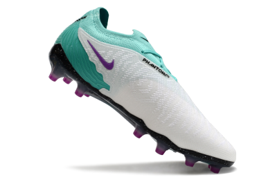 Nike Phantom GX Elite AG Low-Tops Soccer Cleats - White/Black/Jade/Purple