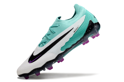 Nike Phantom GX Elite AG Low-Tops Soccer Cleats - White/Black/Jade/Purple