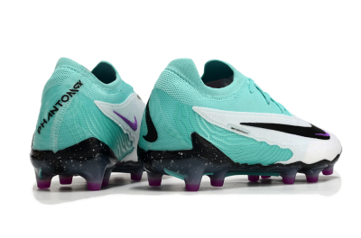 Nike Phantom GX Elite AG Low-Tops Soccer Cleats - White/Black/Jade/Purple