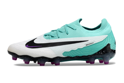 Nike Phantom GX Elite AG Low-Tops Soccer Cleats - White/Black/Jade/Purple
