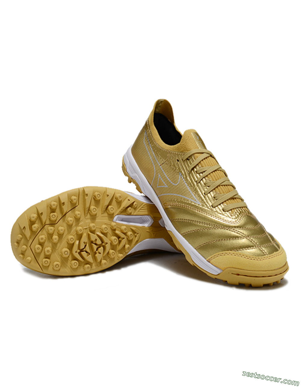 Mizuno Morelia Neo Sala TF Low-Tops Soccer Shoes - Gold/White 3