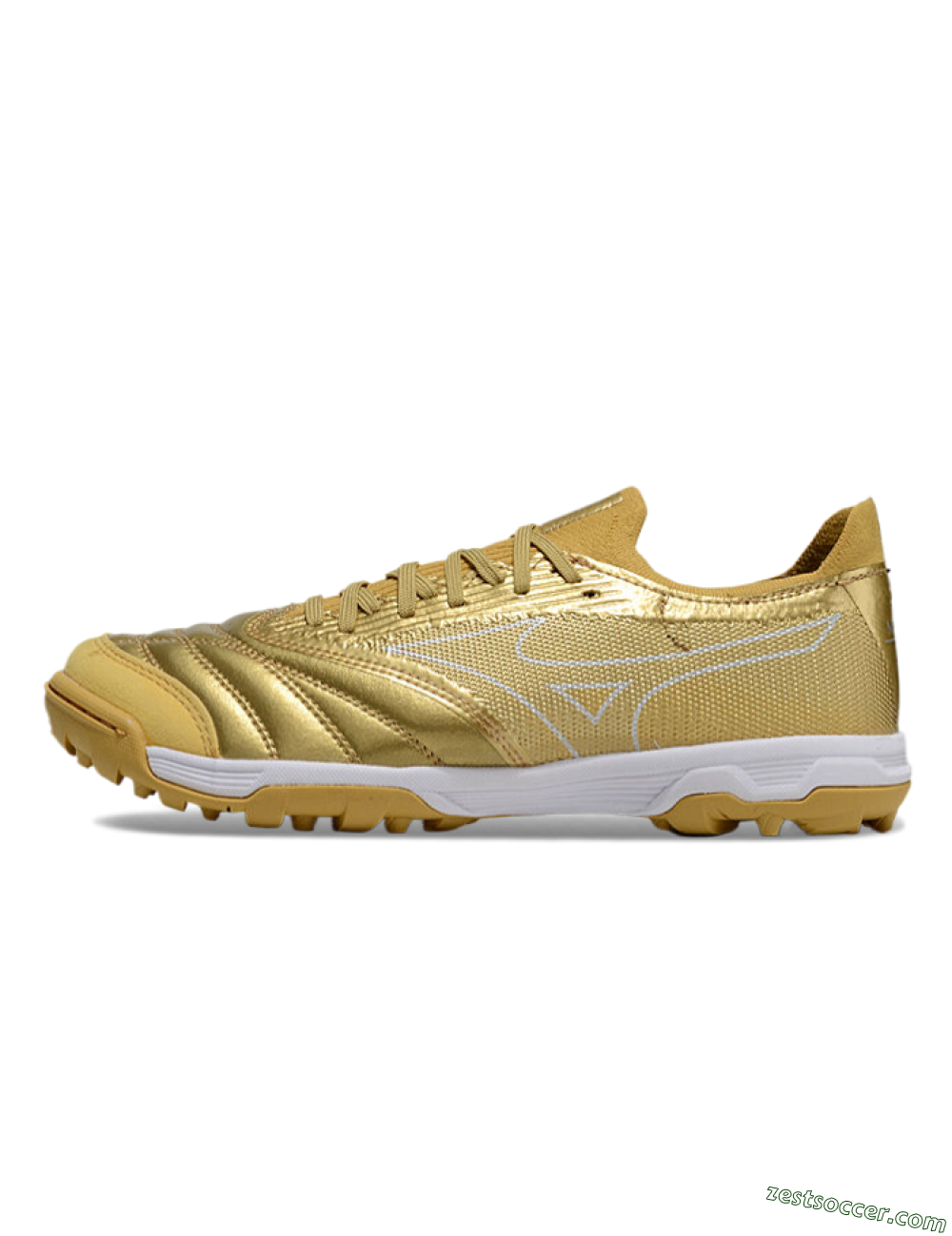 Mizuno Morelia Neo Sala TF Low-Tops Soccer Shoes - Gold/White 2