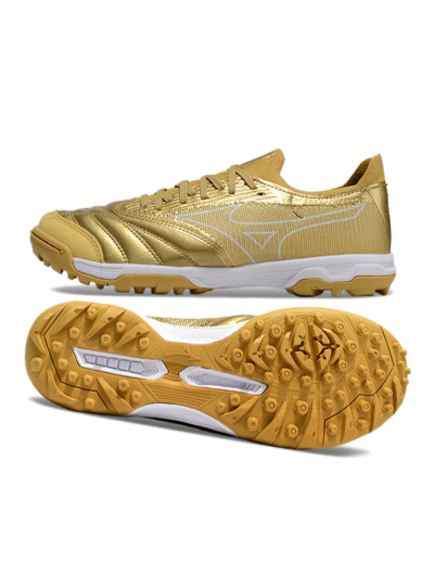 Mizuno Morelia Neo Sala TF Low-Tops Soccer Shoes - Gold/White