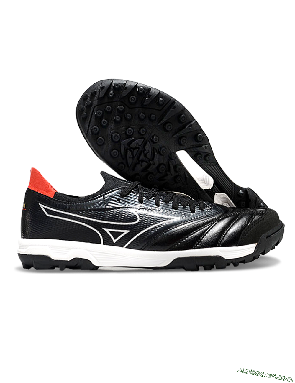 Mizuno Morelia Neo Sala TF Low-Tops Soccer Shoes - Black/White/Red 0
