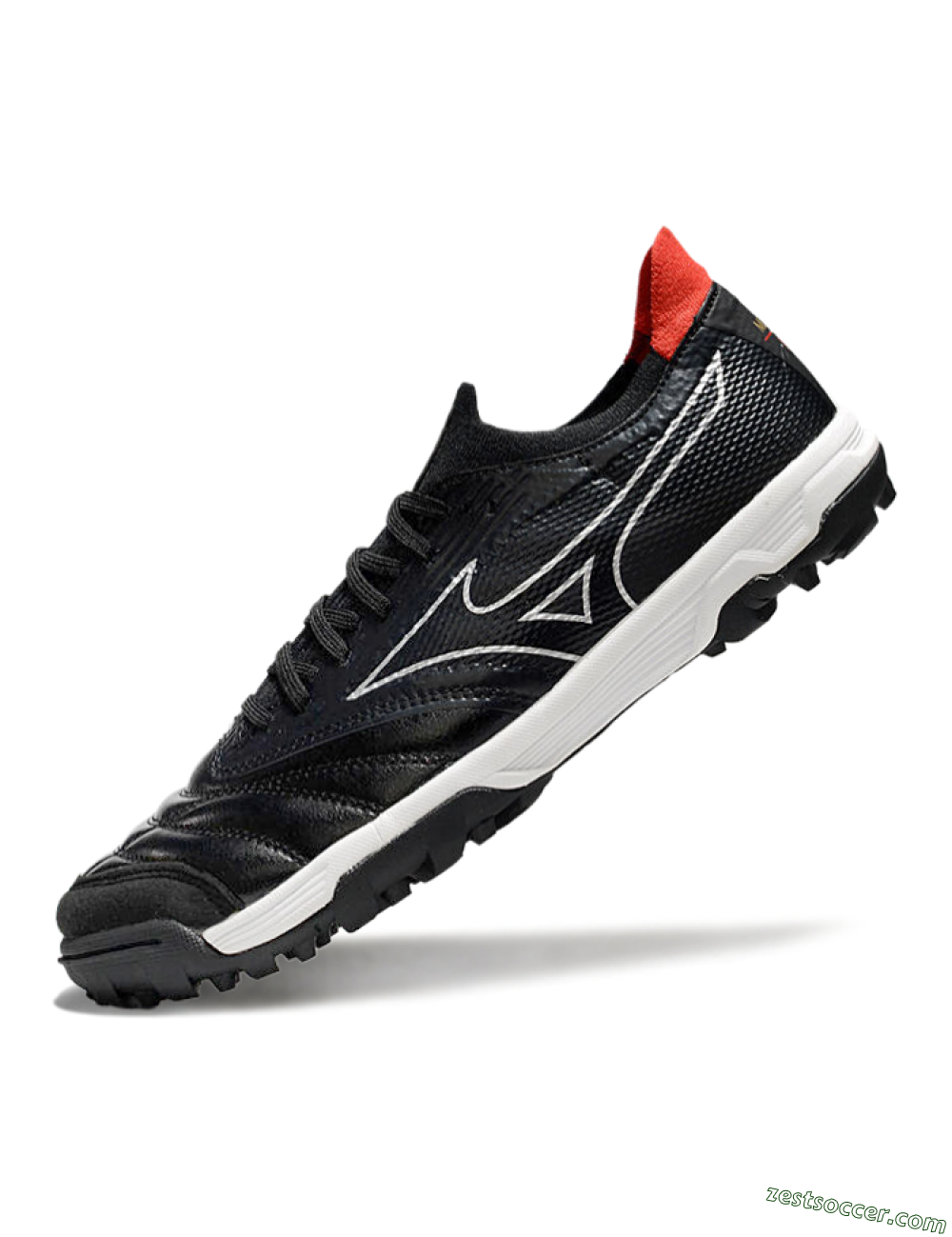 Mizuno Morelia Neo Sala TF Low-Tops Soccer Shoes - Black/White/Red 5
