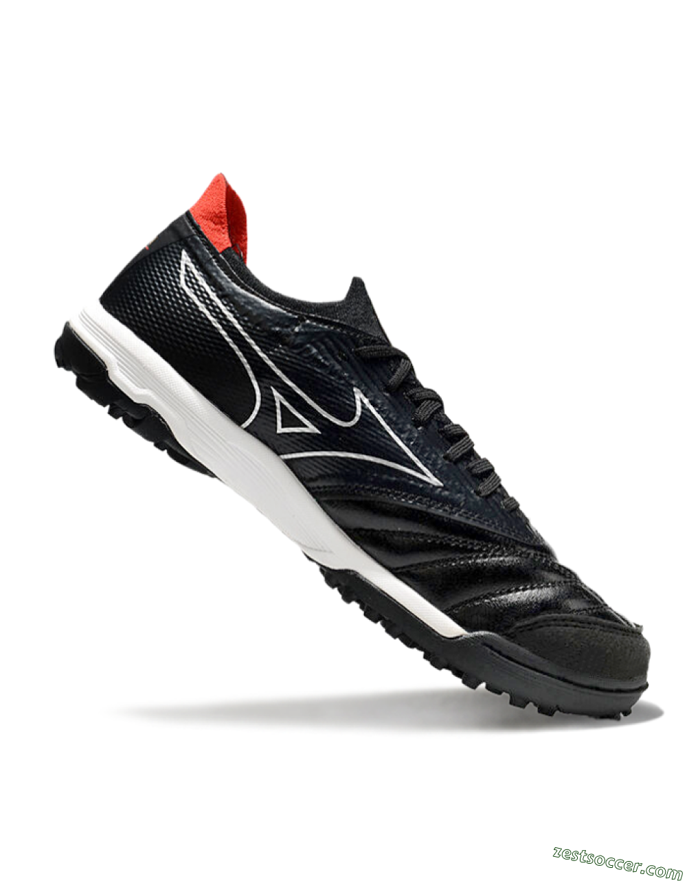 Mizuno Morelia Neo Sala TF Low-Tops Soccer Shoes - Black/White/Red 4