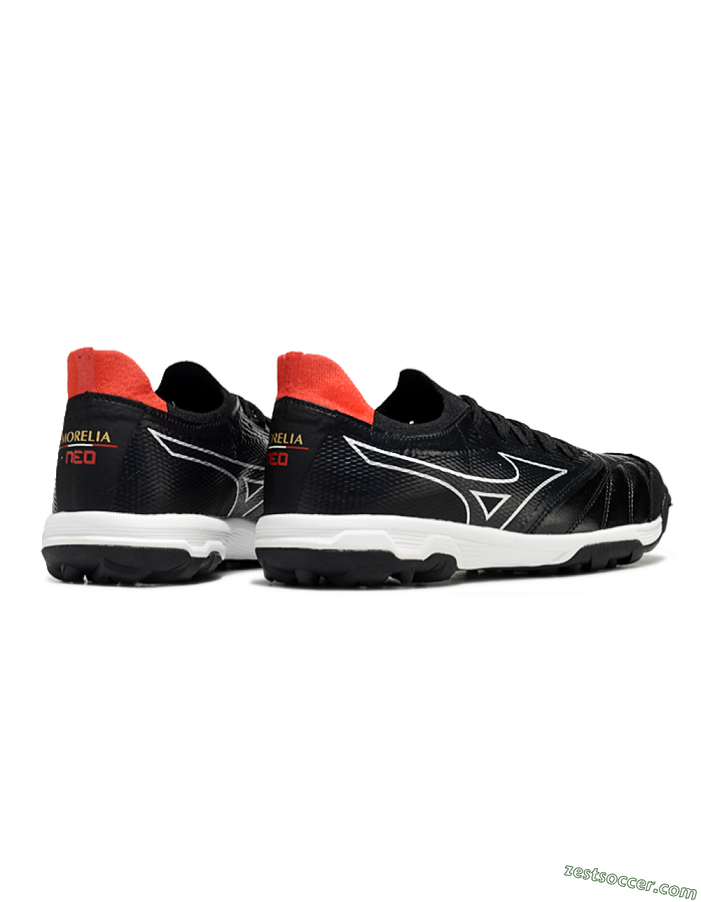 Mizuno Morelia Neo Sala TF Low-Tops Soccer Shoes - Black/White/Red 6