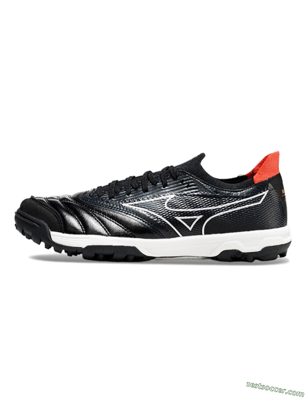 Mizuno Morelia Neo Sala TF Low-Tops Soccer Shoes - Black/White/Red 2