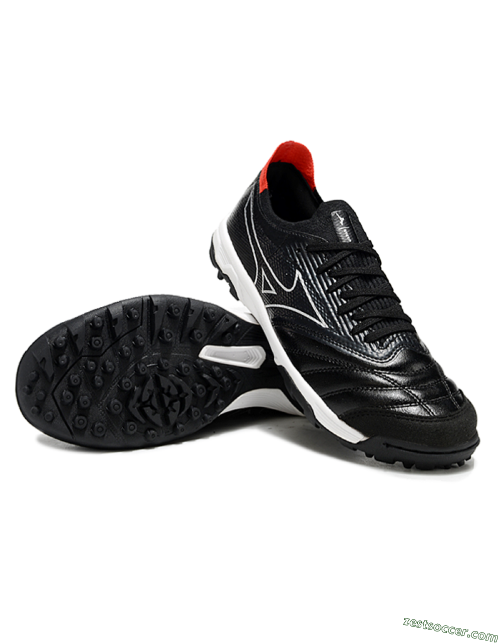 Mizuno Morelia Neo Sala TF Low-Tops Soccer Shoes - Black/White/Red 3