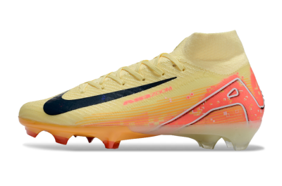 Nike Air Zoom Mercurial Superfly 10 Elite FG High-Tops Soccer Cleats - Yellow/Red/Black