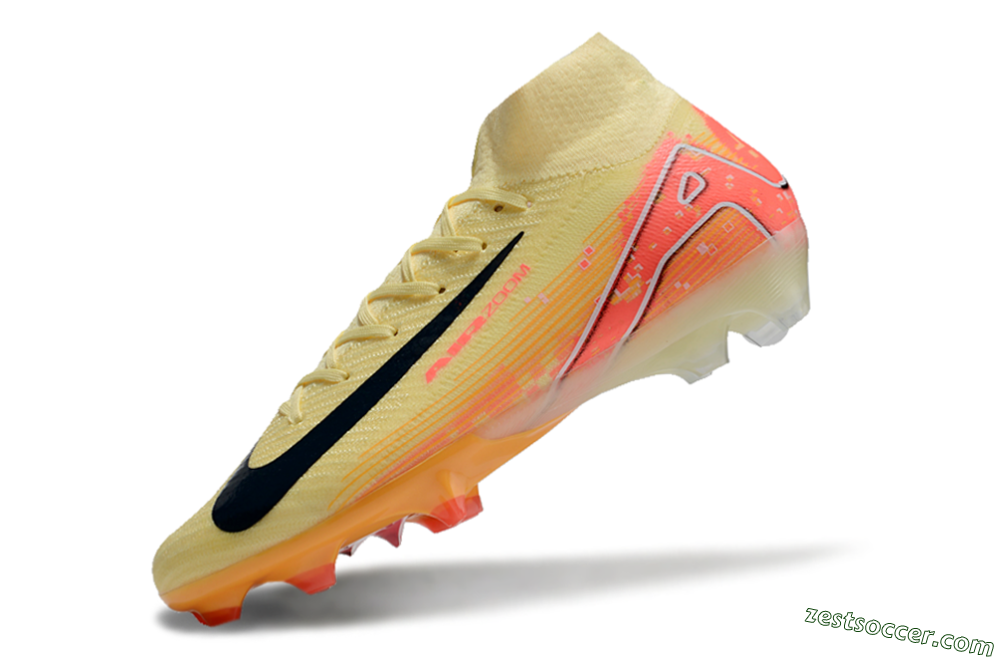 Nike Air Zoom Mercurial Superfly 10 Elite FG High-Tops Soccer Cleats - Yellow/Red/Black 5