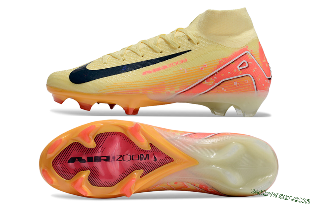 Nike Air Zoom Mercurial Superfly 10 Elite FG High-Tops Soccer Cleats - Yellow/Red/Black 1