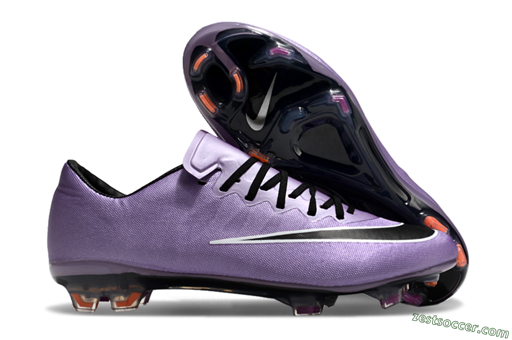 Nike Mercurial Vapor 10 FG Low-Tops Soccer Cleats - Purple/Black/White 0