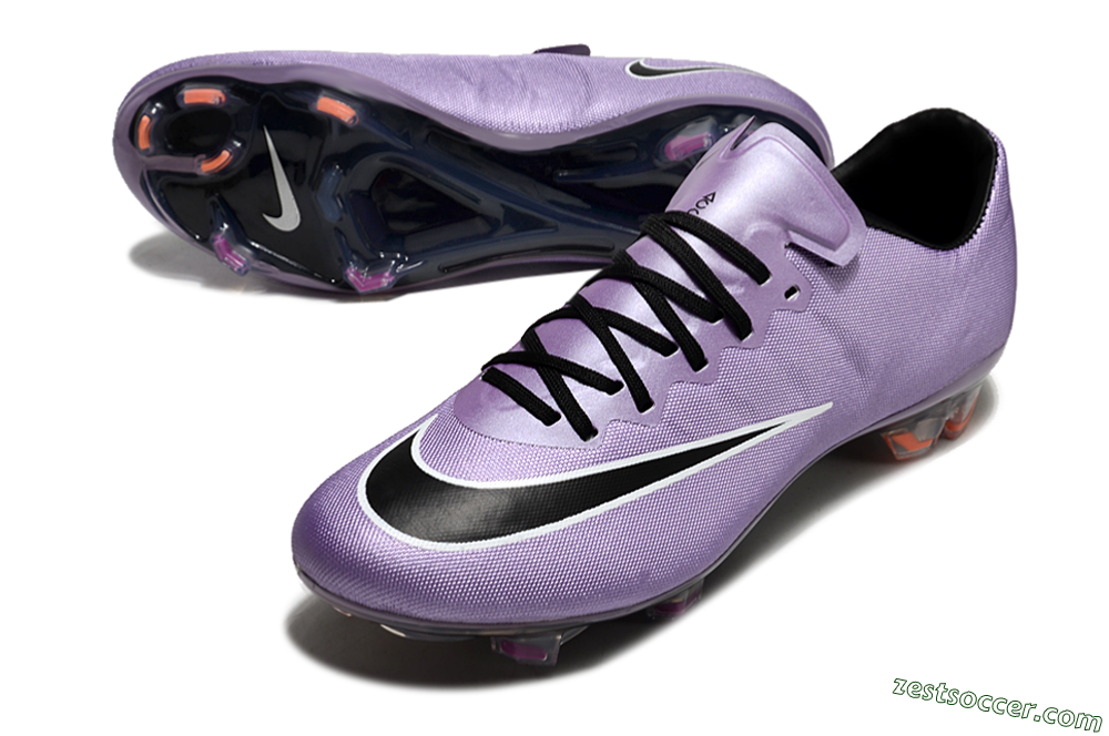 Nike Mercurial Vapor 10 FG Low-Tops Soccer Cleats - Purple/Black/White 3