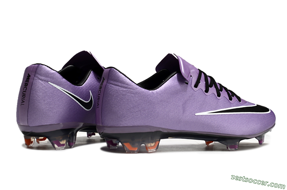 Nike Mercurial Vapor 10 FG Low-Tops Soccer Cleats - Purple/Black/White 6