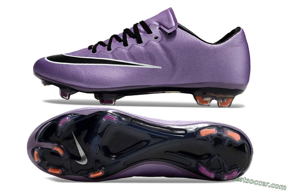 Nike Mercurial Vapor 10 FG Low-Tops Soccer Cleats - Purple/Black/White 1