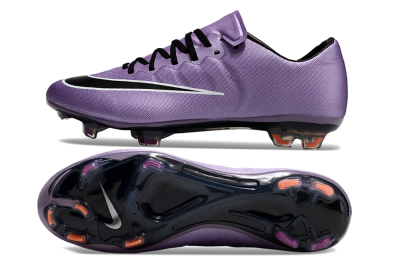 Nike Mercurial Vapor 10 FG Low-Tops Soccer Cleats - Purple/Black/White