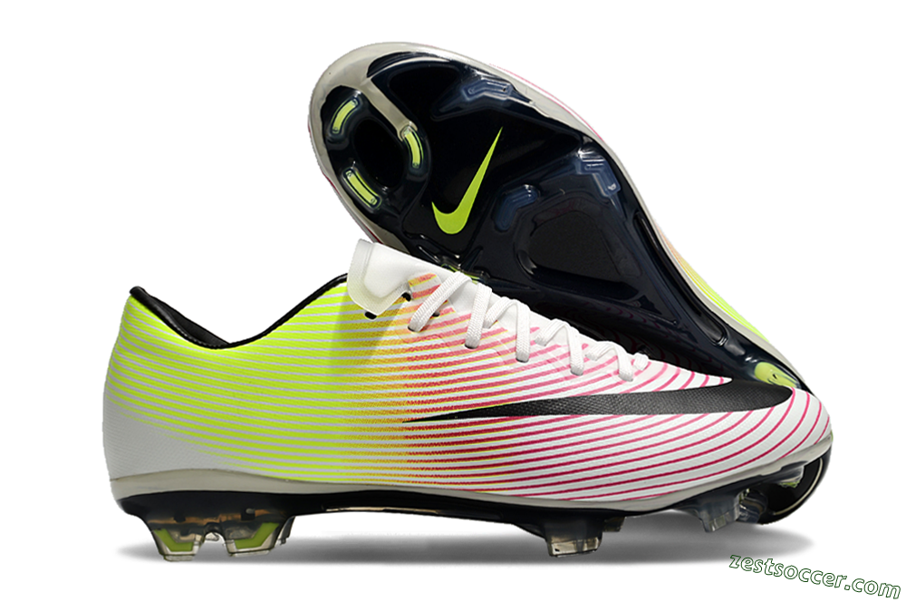 Nike Mercurial Vapor 10 FG Low-Tops Soccer Cleats - Red/Black/Yellow 0