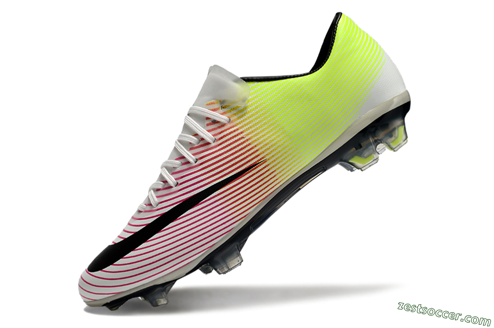 Nike Mercurial Vapor 10 FG Low-Tops Soccer Cleats - Red/Black/Yellow 5